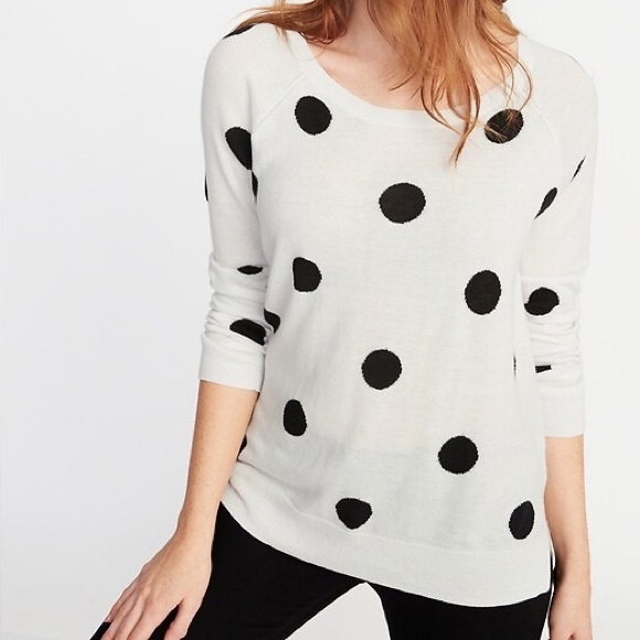 NWT Old Navy Polka Dot Sweater Size Large - Picture 1 of 7